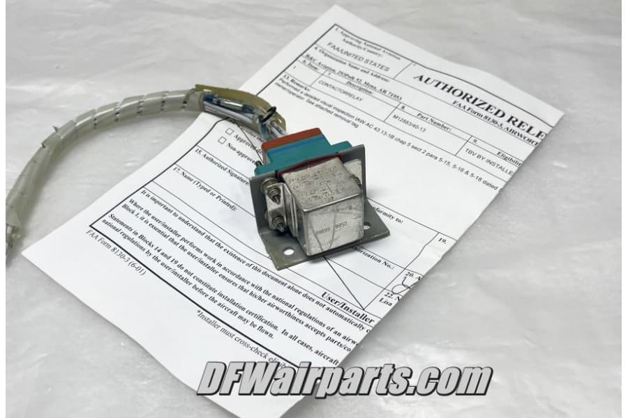 E415-1179, M12883/40-13, Aircraft Avionics Relay & Socket Connector w/ 8130