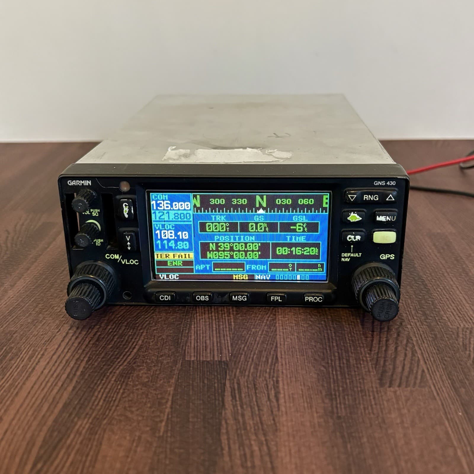 Garmin GNS 430W Waas GPS/NAV/COMM PN 011-01060-40 - Lines On Display — photo 1