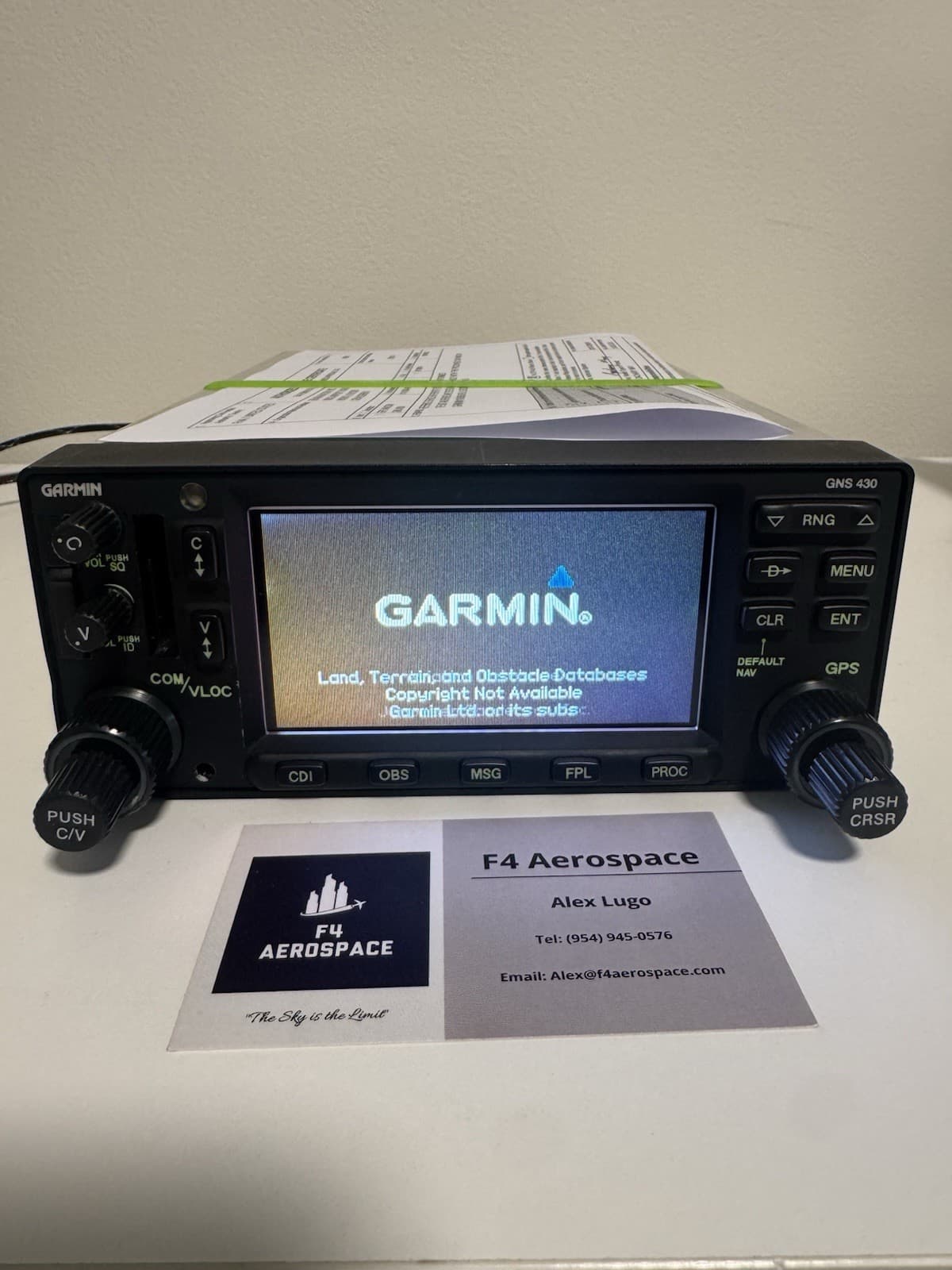Garmin GNS 430W WAAS GPS/NAV/COMM P/N 011-01060-40 w/ JULY 8130 — photo 1